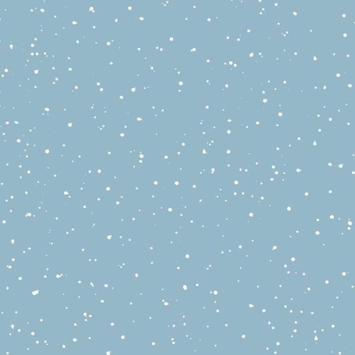 [MAY-10379-B2] One Snowy Day Snow Dots Dark Blue By Hannah Dale For Maywood Studio