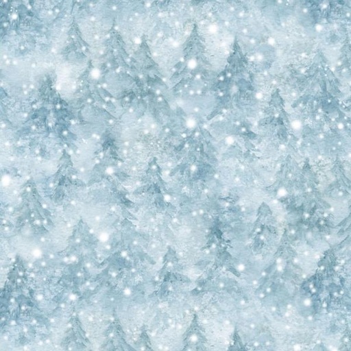 [MAY-10377-B] One Snowy Day Christmas Snowscape Blue By Hannah Dale For Maywood Studio