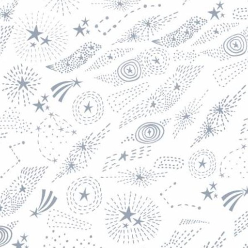 [PB-5108-W] Fawn'D Of You Constellations White By Jacqueline Wild For P & B Textiles