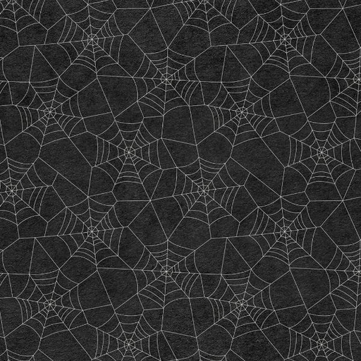 [PB-05025-K] Happy Haunting Allover Spider Webs Black by P&B Textiles Collection