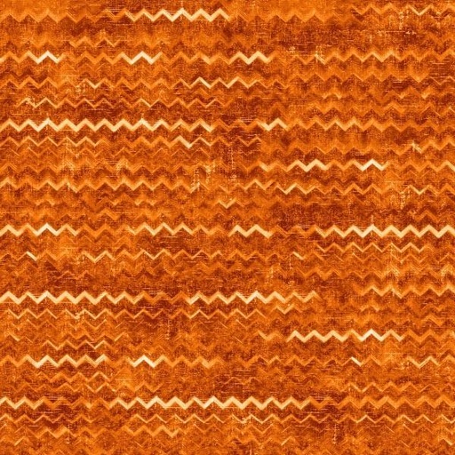 [PB-05027-O] Happy Haunting Chevron Distressed Orange By P&B Textiles Collection