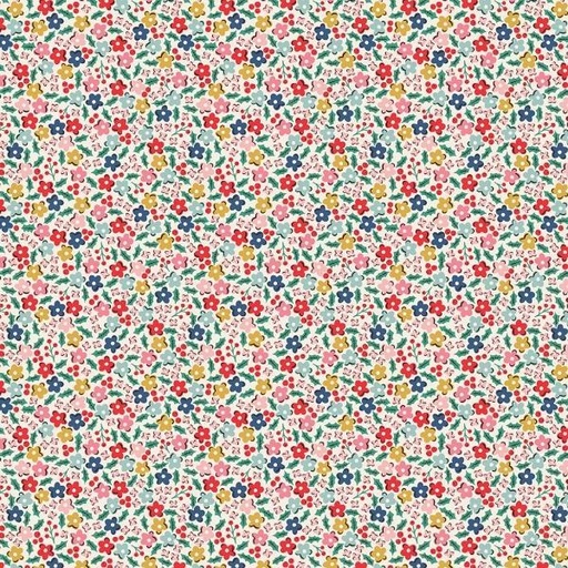 [PC-OF23306] Oh What Fun Flowers Holly Multi By Elea Lutz For Poppie Cotton