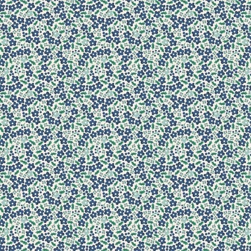 [PC-OF23307] Oh What Fun Flowers Holly Blue By Elea Lutz For Poppie Cotton