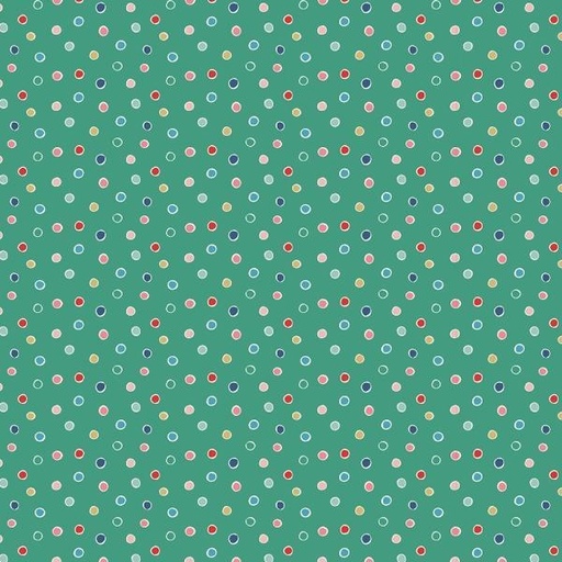 [PC-OF23313] Oh What Fun Dots Snow Green By Elea Lutz For Poppie Cotton