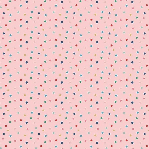 [PC-OF23314] Oh What Fun Dots Snow Pink By Elea Lutz For Poppie Cotton