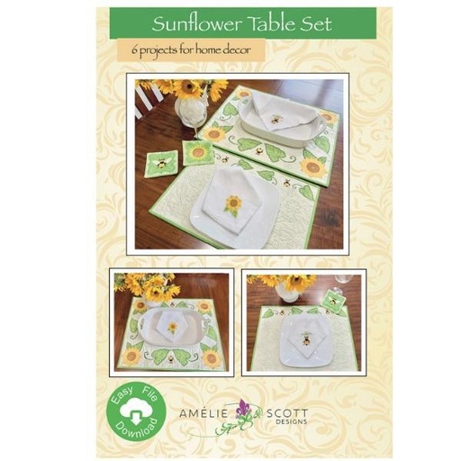 [ASD-260] Sunflower Table Set By Amelie Scott Designs 