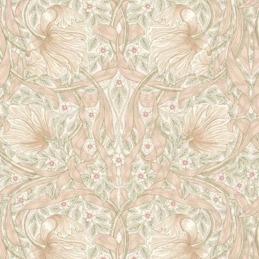 [FR-PWWM079.BLUSH] Leicester Small Pimpernel In Blush  By The Originial Morris & Co For Free Spirit Fabrics