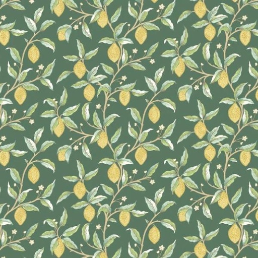 [FR-PWWM047.DKGREEN] Leicester Lemon Tree Dark Green By The Originial Morris & Co For Free Spirit Fabrics