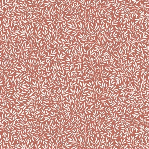 [FR-PWWM085.RED] Leicester Small Standen Lily In Red By The Originial Morris & Co For Free Spirit Fabrics