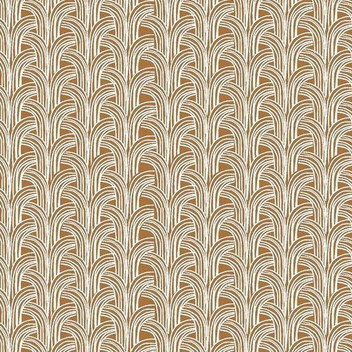 [COW-Y3865-71] Autumnity Rust Digital Basketweave By Esther Fallon Lou For Clothworks