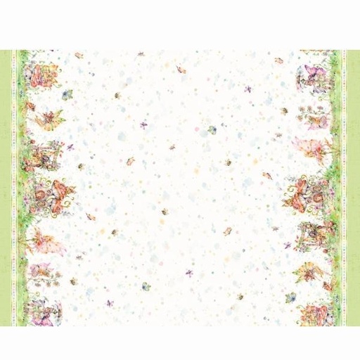 [PB-5154-MU] Fairy Garden Double Border By Siller Than Sally Designs For P&B Textiles