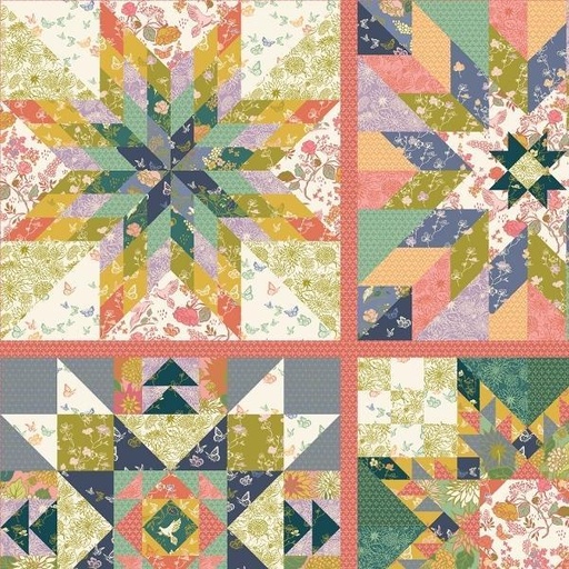 [WF-53684-DPX] In The Garden Multi Garden Stars Panel By Jennifer Moore For Windham Fabrics