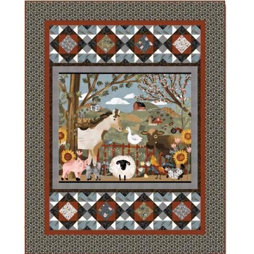 [PP-FarmCountryPQuilt] Farm Country Panel Quilt Kit From Blank