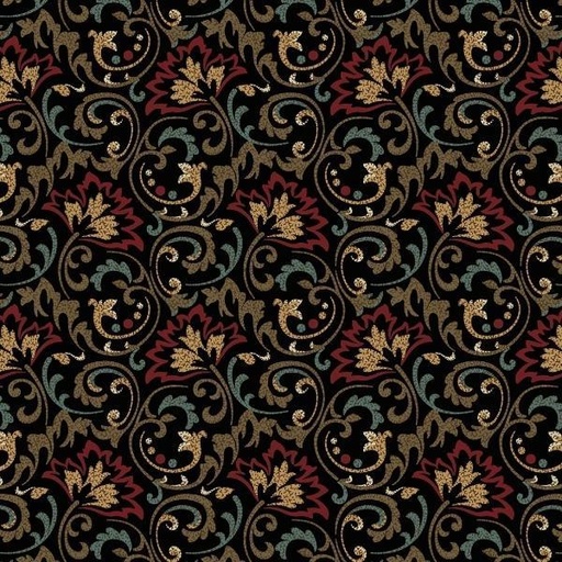 [MB-R600532-BLACK] Hearthstone Black Spellbound By Lynn Wilder For Marcus Fabrics