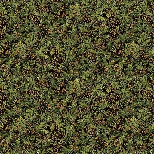 [NOR-25500-77] Naturescapes Basics Green Cedar By Deborah Edwards For Northcott Fabrics