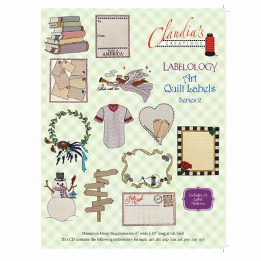 [CLA-LO-321] Labelology Art Quilt Labels Series 2 From Claudia's Creations