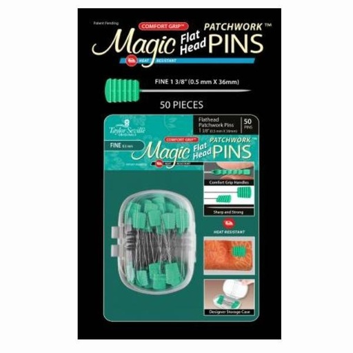 [TS-220-115] Magic Pins Flathead Patchwork Fine 50pc from Taylor Seville