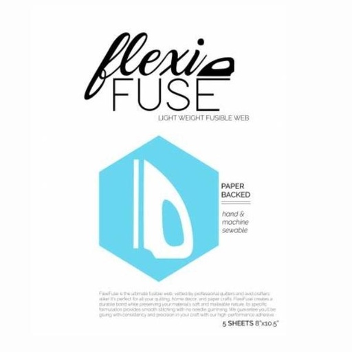 [FLEX-5] Flexifuse Lightweight Fusible Web 5 Sheets From Laser Cut Quilts