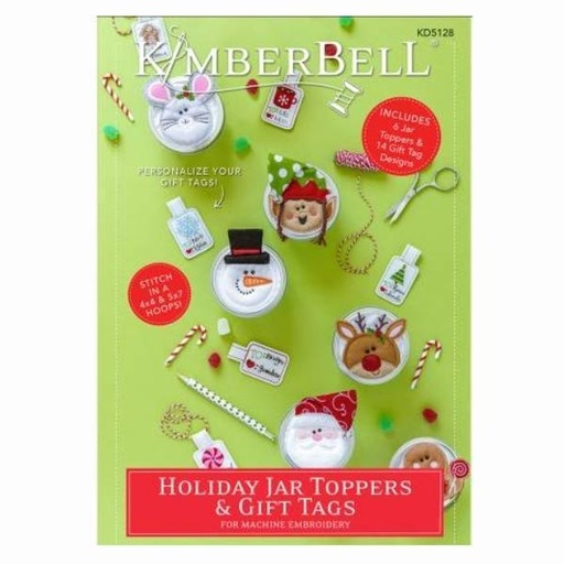 [KBD-KD-5128] Kimberbell Holiday Jar Toppers & Gift Tags Cd Pattern 