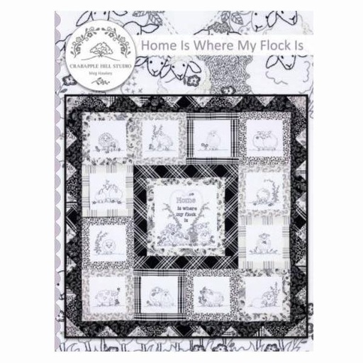 [MOD-CH-2233] Home Is Where My Flock Is Quilt And Embroidery Pattern By Meg Hawkey For Crabapple Hill Studio