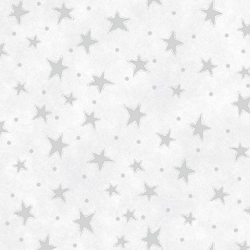 [HG-8294-09] Starry Basics White By Leanne Anderson For Henry Glass