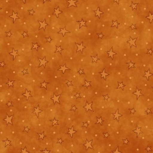 [HG-8294-35] Starry Basics Orange By Leanne Anderson For Henry Glass