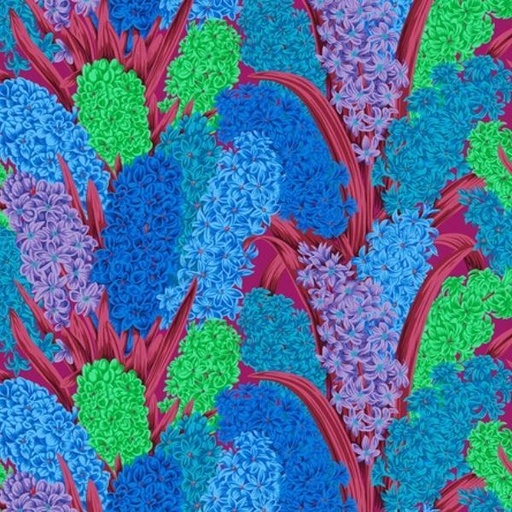 [FR-PWPJ123.BLUE] Kaffe Fasset Collective Hyacinthus Blue By Philip Jacobs For Freespirit Fabrics