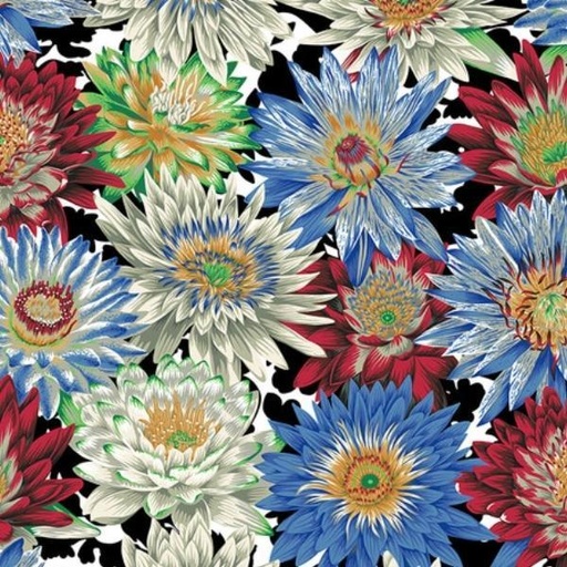 [FR-PWPJ119.CONTRAST] Kaffe Fasset Collective Tropical Water Lilies Contrast By Philip Jacobs For Free Spirit