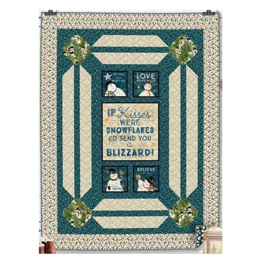 [PP-SnowflakeKisses] Snowflake Kisses Quilt Kit From Clothworks