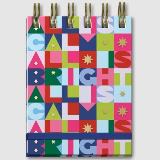[MOD-51315] Bright Type Spiral Notepad By Lady Jayne For Moda Fabrics