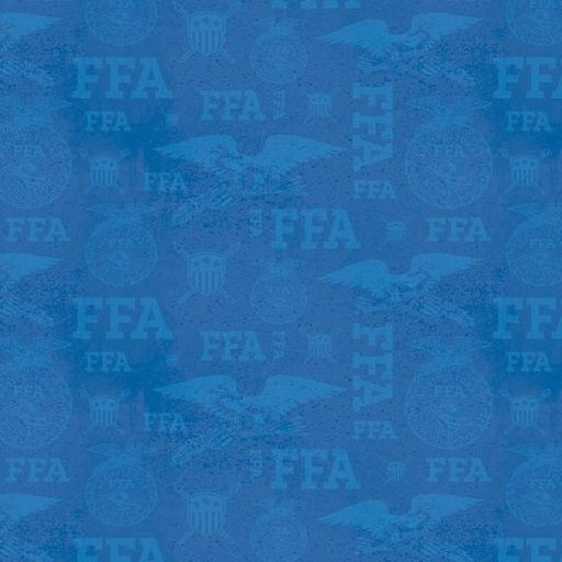 [RB-C13952R-BLUE] Ffa Forever Blue Refreshed Tonal Logos Blue By Rbd Collection For Riley Blake Designs