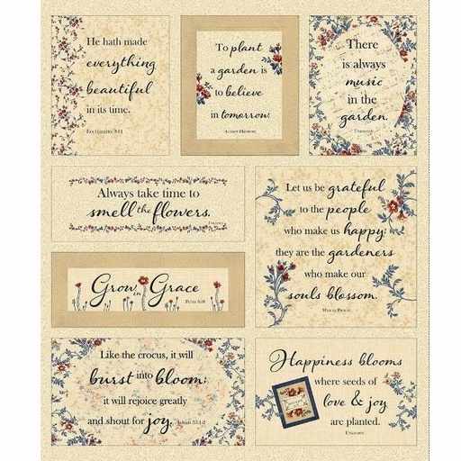 [TTR-CD2108-BEIGE] Victory Garden Beige Vintage Panel By Wing And A Prayer Designs For Timeless Treasures