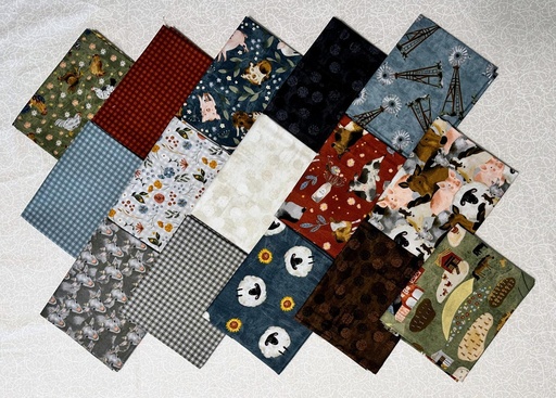 [PP-FarmCountryF4] Farm Country Fat Quarter Bundle from Blank Quilting