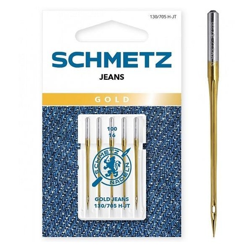 [SCHM-1861] Gold Denim Sewing Needle Size 100/16 From Schmetz