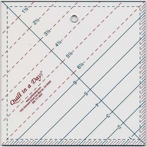 [QD-7066Z] Triangle Square Up Ruler 6 1/2 From Quilt In A Day