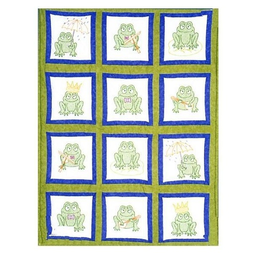 [JD-737-572] Quilt Squares Frog Theme From Jack Dempsey Inc