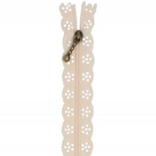 [KBD-KDKB-1291] Kimberbell Buttermilk Lace Zippers, 5Pk 8"