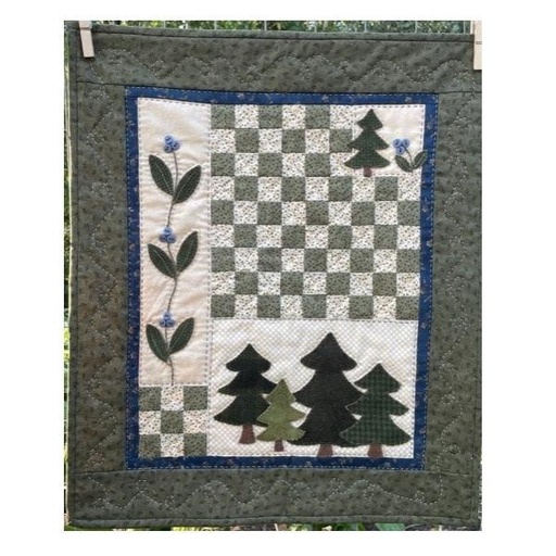 [RBQ-613] Blueberries And Pines Applique Pattern From Red Button Quilt Company