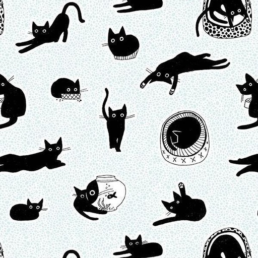 [DS-DLW-2660] Feline Fancy Chillin' Icy By Leeza Hernandez For Dear Stella