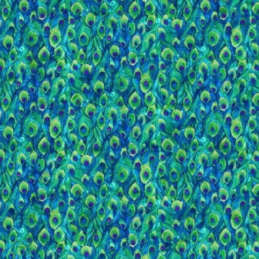 [NOR-26702-46] Allure Small Train Indigo By Deborah Edwards & Melanie Samra For Northcott Fabrics 