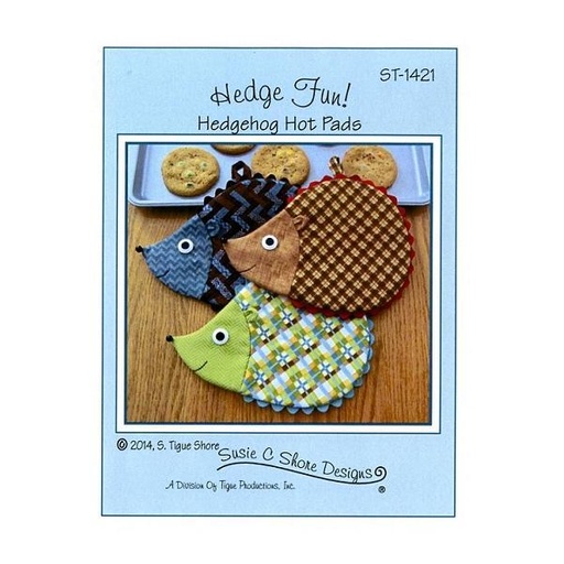 [ST-1421] Hedge Fun! Hedgehog Hot Pads Pattern by Suzanna Shore for Susie C. Shore Designs 