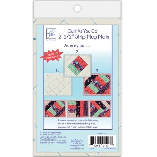 [JT-1471] Quilt As You Go Mug Mat 2.5" Strips From June Tailor Inc