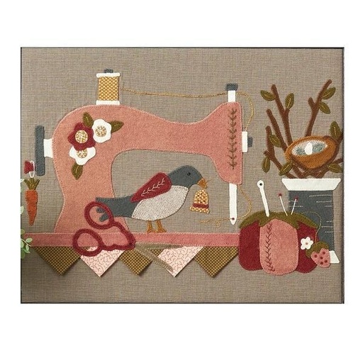 [LCQ-BMB-1654] Spring Vintage Sewing Machine Laser Cut Kit From Buttermilk Basin Designs