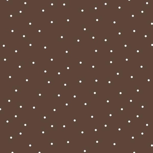 [MAY-8210-A] Kimberbell Basic Dots Brown/White From Maywood Studio