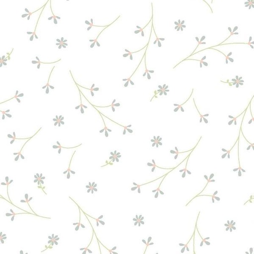 [MAY-8260-W2] Kimberbell Basics Pretty Petals White By Kim Christopherson For Maywood Studio 