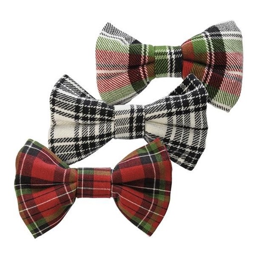 [PBK-111-529] Christmas Plaid Pet Bow Tie Set Of Three