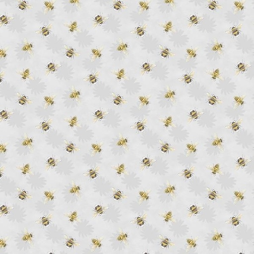 [WP-19157-959] Zest For Life Gray Bee Toss By Cynthia Coulter For Wilmington Prints 