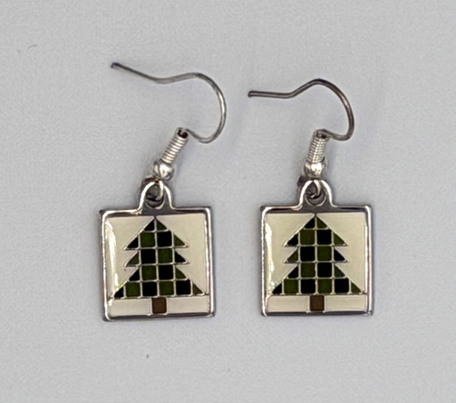 [PP-ChrTreeEar] Christmas Tree Earrings
