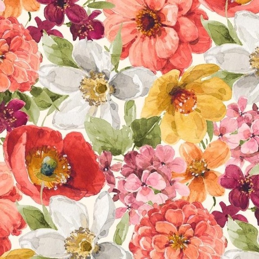 [WP-17809-287] Blessed By Nature Packed Florals By Lisa Audit For Wilmington Prints