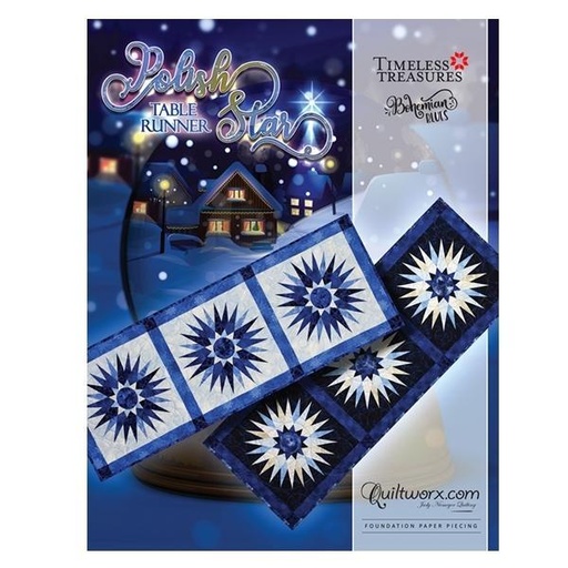 [QW-JNQ-247] Polish Star Table Runner Pattern By Judy And Brad Niemeyer For Quiltworx